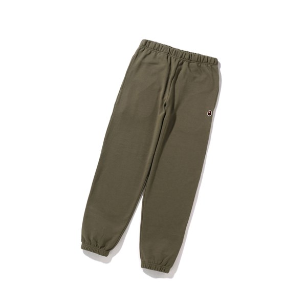 Army Green Women's A BATHING APE Ape Head One Point Oversized Sweat Pants | AQF624130