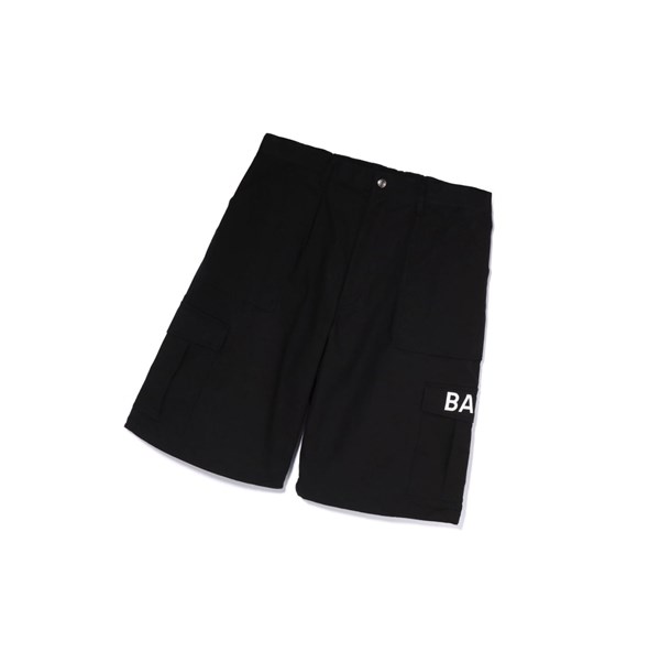 Black Men's A BATHING APE 6 Pocket Wide Fit Shorts | QLD871540