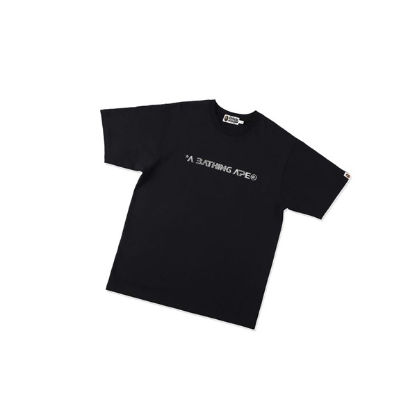 Black Men's A BATHING APE Ape Head Moon Tee Short Sleeve T Shirts | BUA056927