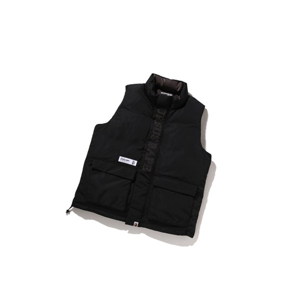Black Men's A BATHING APE Ursus Loose Fit Down Vest | JFI956842