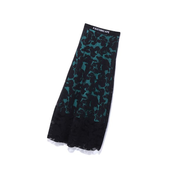 Black Women's A BATHING APE Solid Camo Long Long Skirts | IRV871953