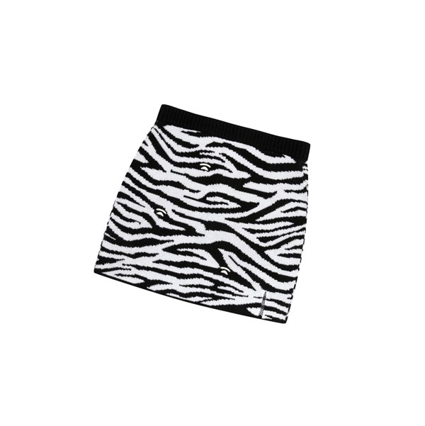 Black Women's A BATHING APE Zebra Pattern Knit Mini Skirts | YXC084635