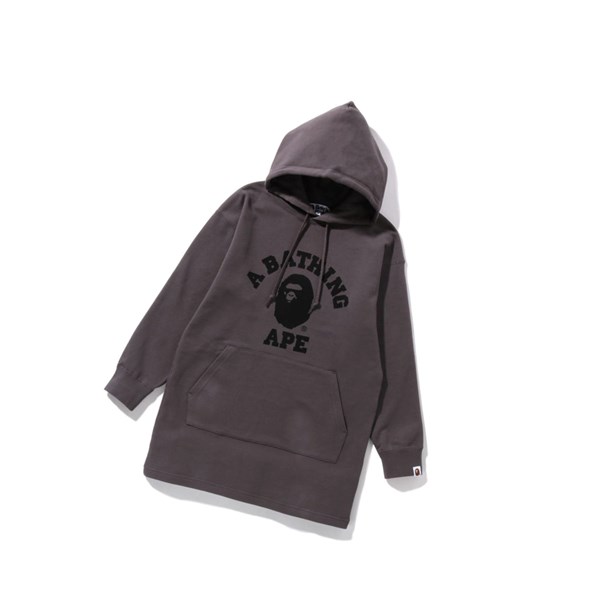 Dark Grey Women's A BATHING APE Ape Head One Point Onepiece Knee Length Dresses Dress | ZDB872416