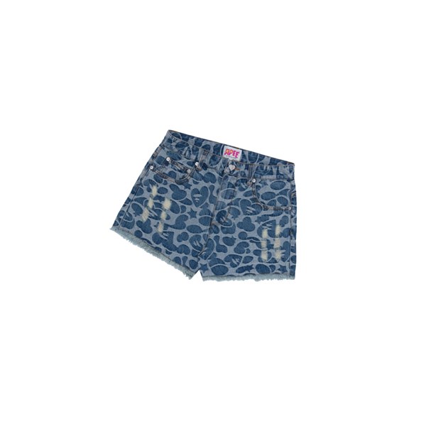 Denim Women's A BATHING APE Graphic Denim Shorts | ZWS497830