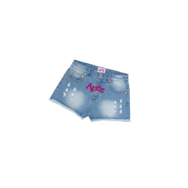 Denim Women's A BATHING APE Logo Denim Shorts | WNM814625