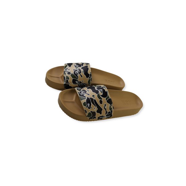 Khaki Men's A BATHING APE X Hayn Sta Camo Slip On Slide Sandals | PZN268015
