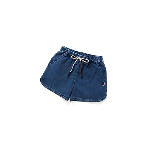 Women's A BATHING APE Denim Easy Shorts | NBO904632