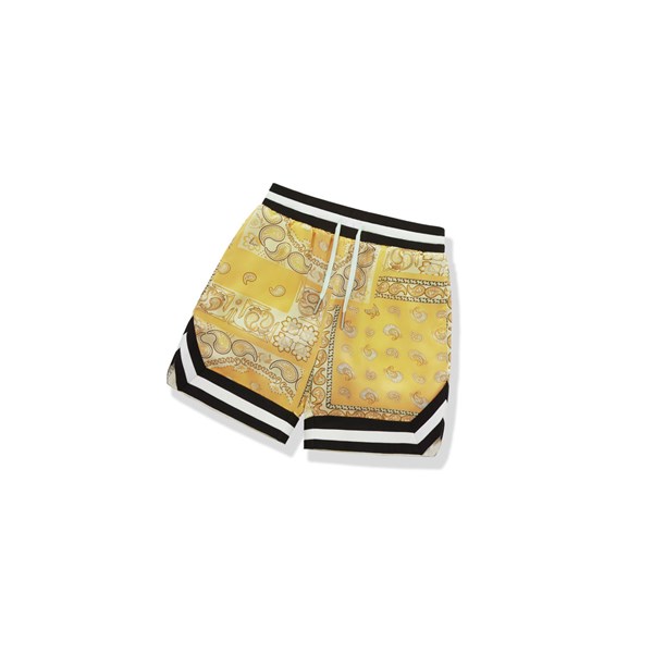 Yellow Men's A BATHING APE Paisley Print Shorts | ZXN825416
